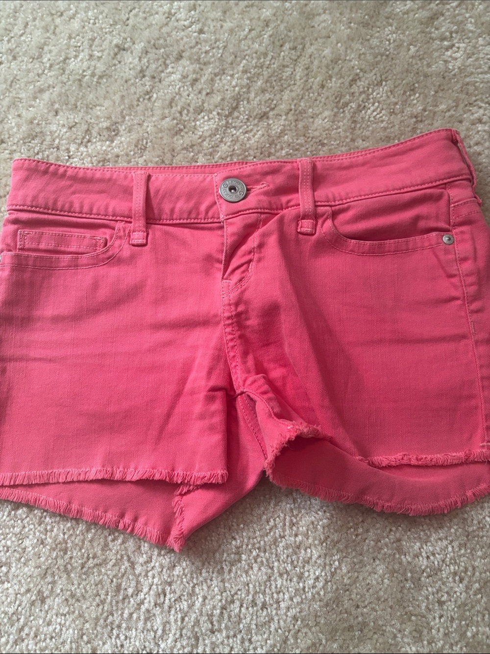 Pink Women's Denim Cutoff Shorts